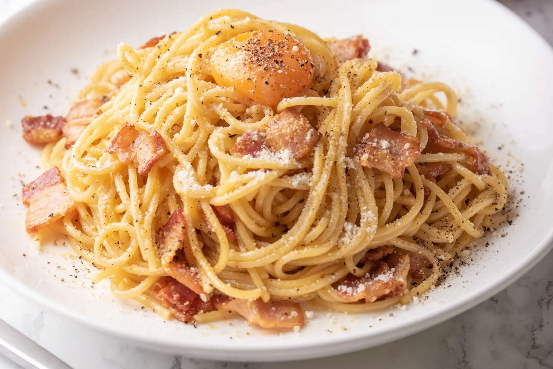 Recette de pâtes à la carbonara