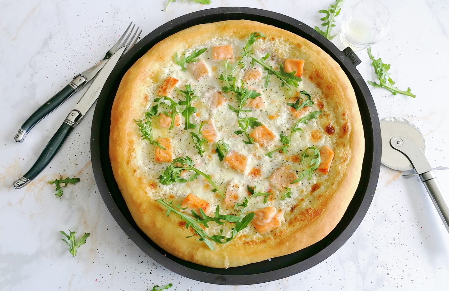 Recette de pizza au saumon
